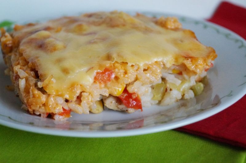 Zapiekanka ryżowa a'la gyros Zapiekanka ryżowa a'la gyros