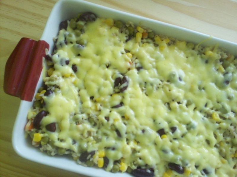 Zapiekanka ryżowa z warzywami Zapiekanka ryżowa z warzywami