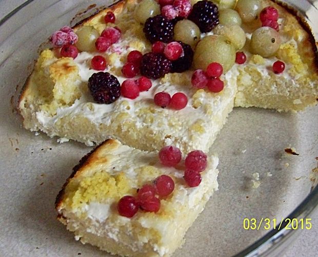 Zapiekanka śniadaniowa z kaszy jaglanej i twarogu
