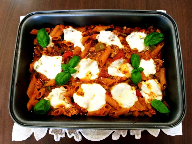 Zapiekanka warzywno - mięsna a'la bolognese 