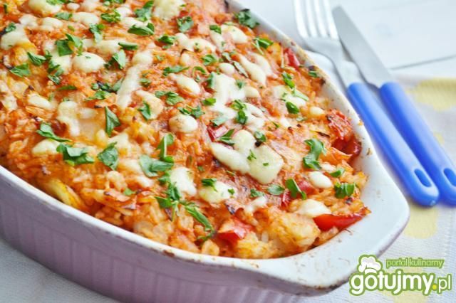 Zapiekanka włoska z kapustą i ryżem Zapiekanka włoska z kapustą i ryżem