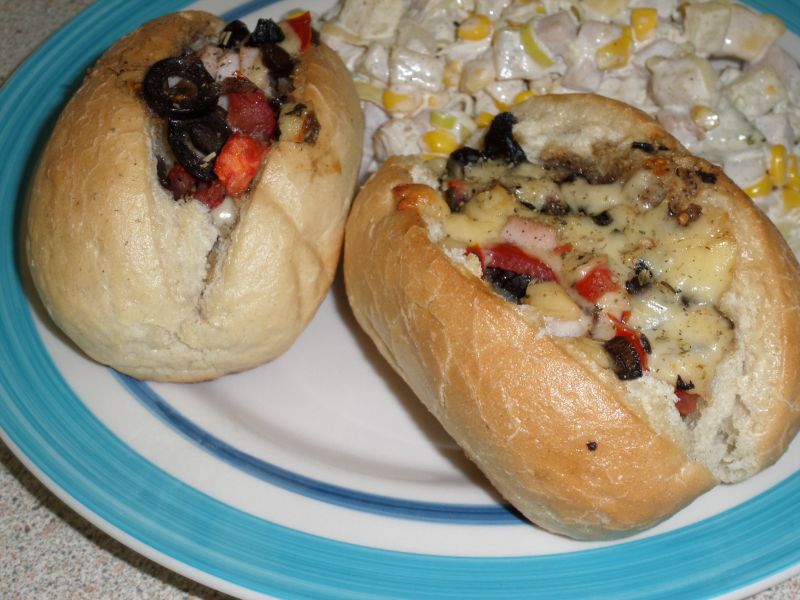 Zapiekanka z bagietek Zapiekanka z bagietek