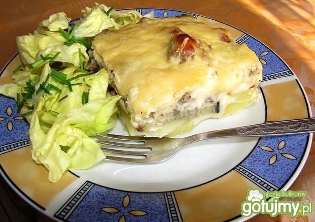 Zapiekanka z bakłażanem bod beszamelem