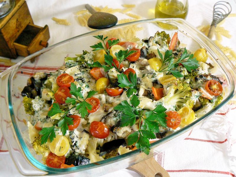 Zapiekanka z baklażanem i serem lazur