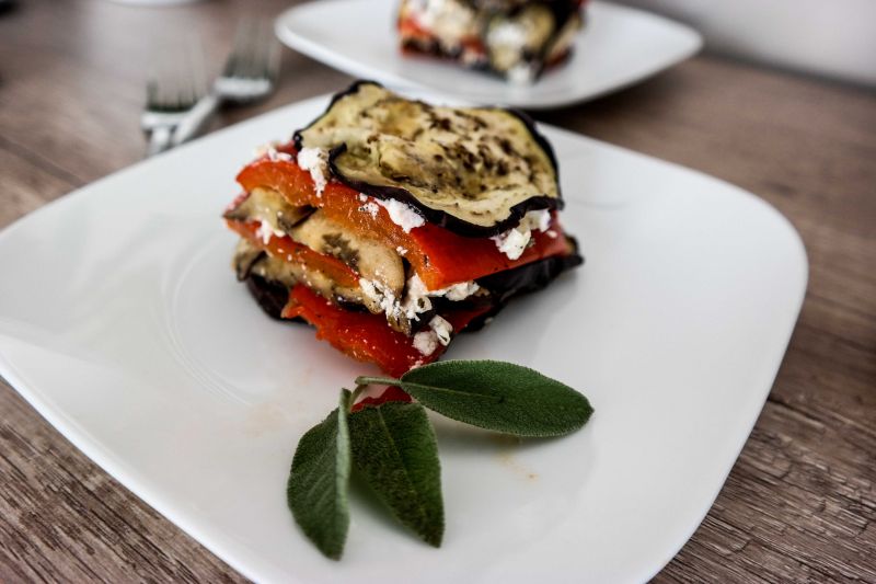 Zapiekanka z bakłażanów i papryki