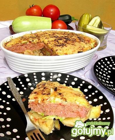 Zapiekanka z cukinią i suszonymi pomidor