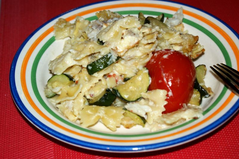 Zapiekanka z dorsza, cukinii i makaronu Zapiekanka z dorsza, cukinii i makaronu