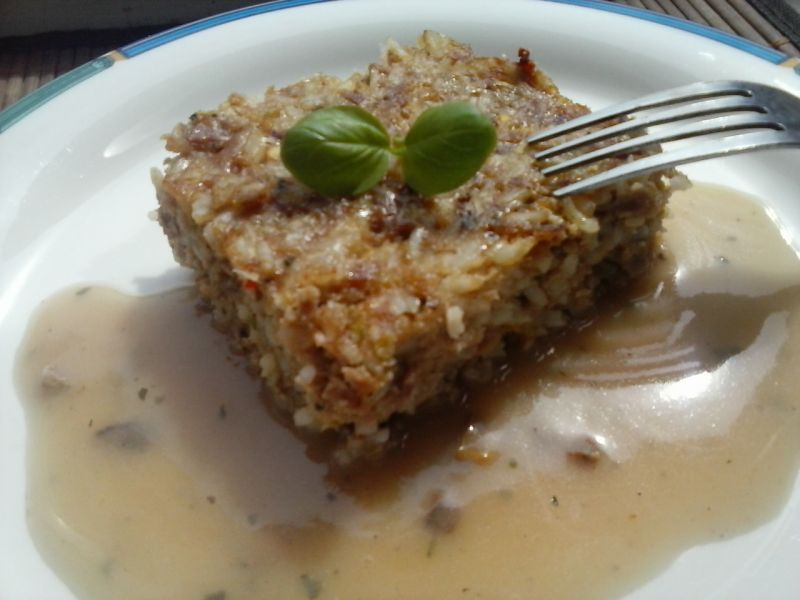 Zapiekanka z farszu na gołąbki