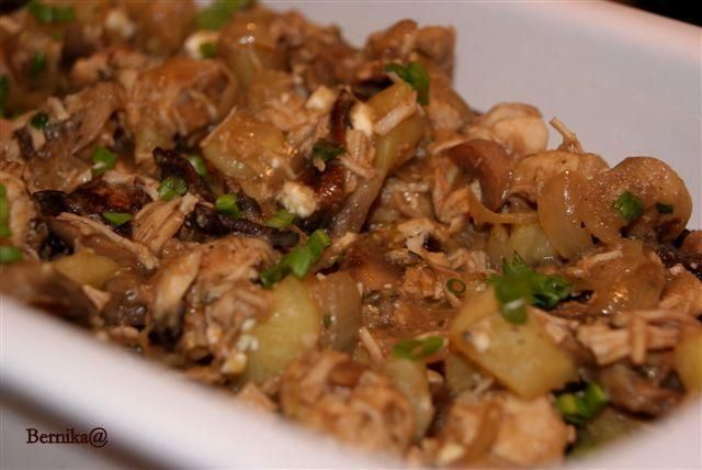 Zapiekanka z indyka i grzybów