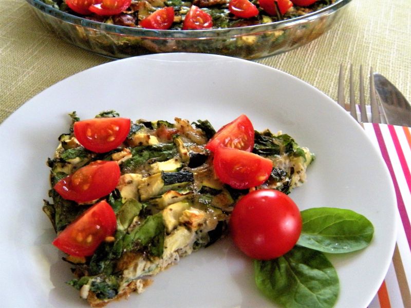 Zapiekanka z jajek i szpinaku Zapiekanka z jajek i szpinaku