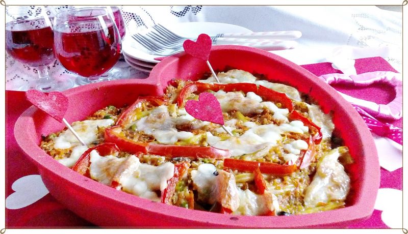 Zapiekanka z kaszy orkiszowej z warzywami