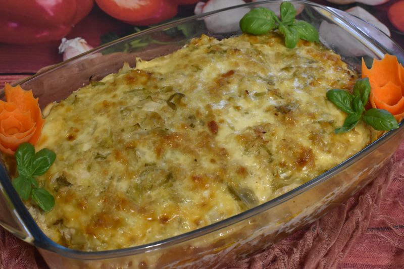 Zapiekanka z kurczakiem i kapustą