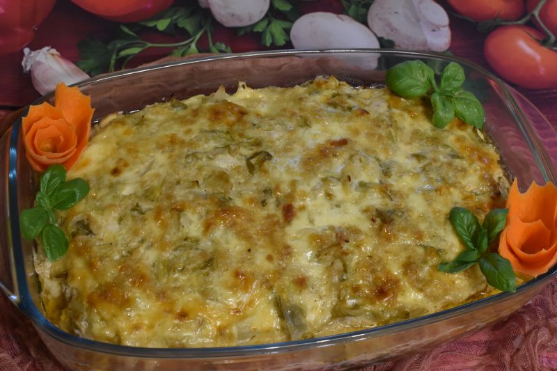 Zapiekanka z kurczakiem i kapustą