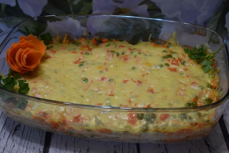 Zapiekanka z kurczakiem i warzywami