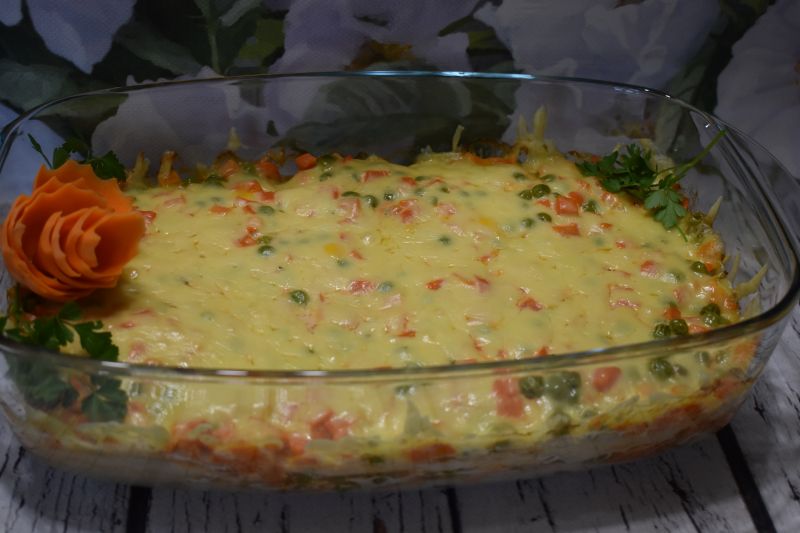 Zapiekanka z kurczakiem i warzywami