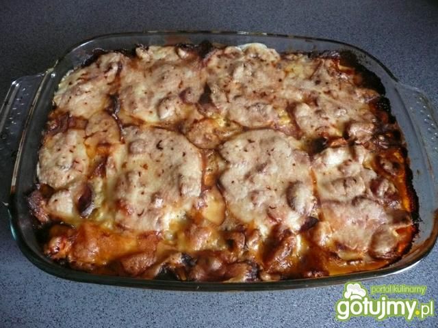 Zapiekanka z kurczakiem i ziemniakami...