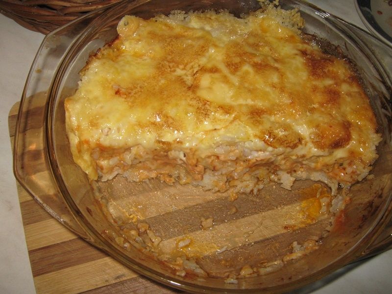 Zapiekanka z kurczakiem układana warstwami Zapiekanka z kurczakiem układana warstwami