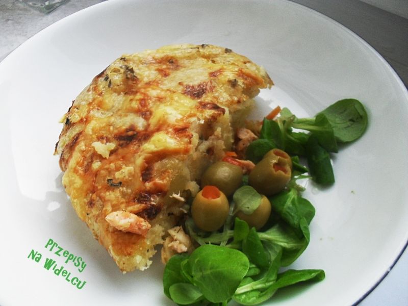 Zapiekanka z łososiem Zapiekanka z łososiem