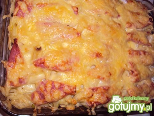 Zapiekanka z makaronu i pieczarek przejs