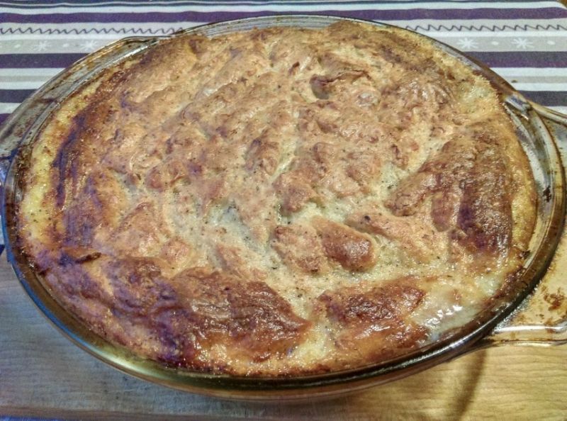 Zapiekanka z mięsem, szpinakiem i ziemniakami