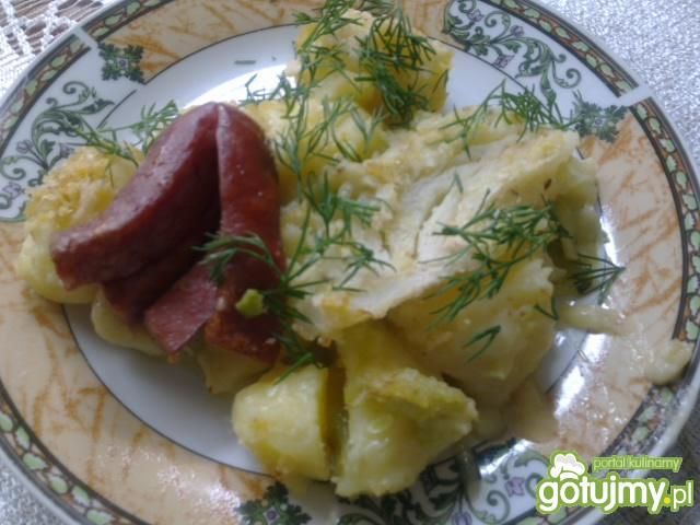 Zapiekanka z młodej kapusty i ziemniaków