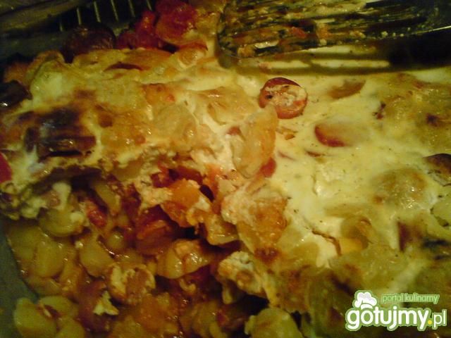 zapiekanka z parówkami  zapiekanka z parówkami