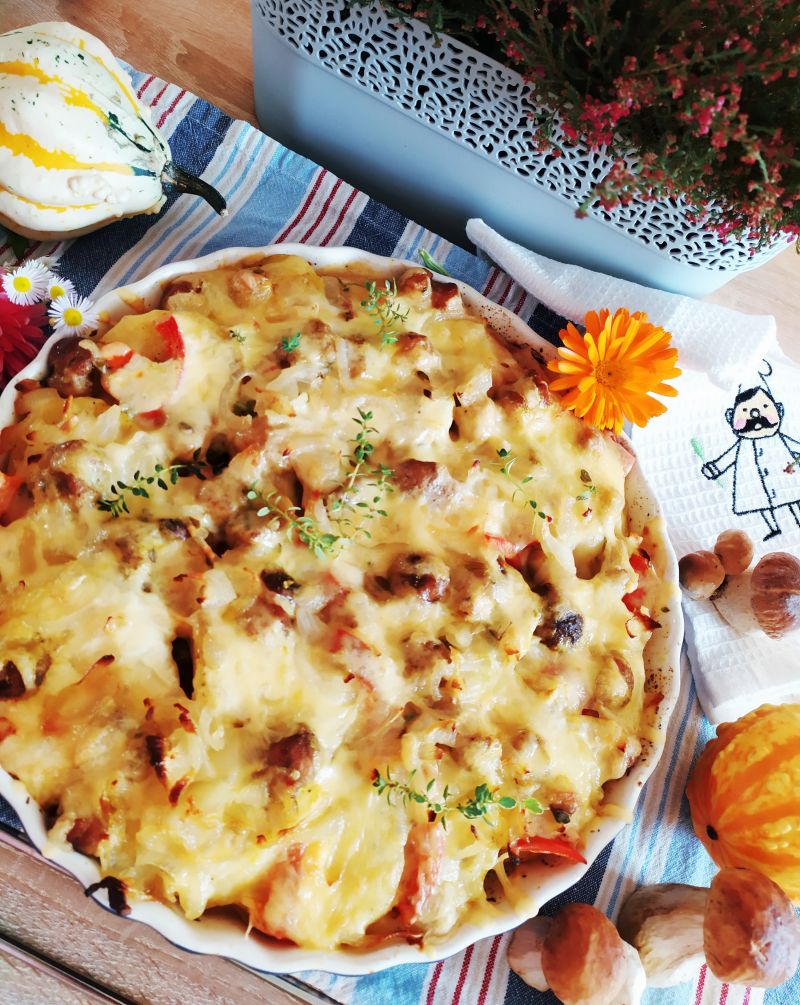 Zapiekanka z prawdziwkami"jesienne dary" Zapiekanka z prawdziwkami"jesienne dary"