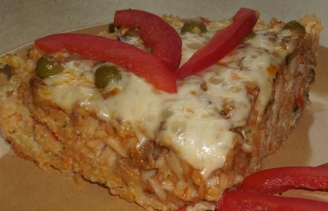 Zapiekanka z ryżu i mięsa mielonego