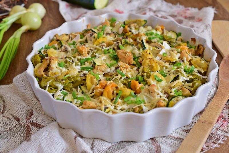 Zapiekanka z tortellini i kurczaka Zapiekanka z tortellini i kurczaka