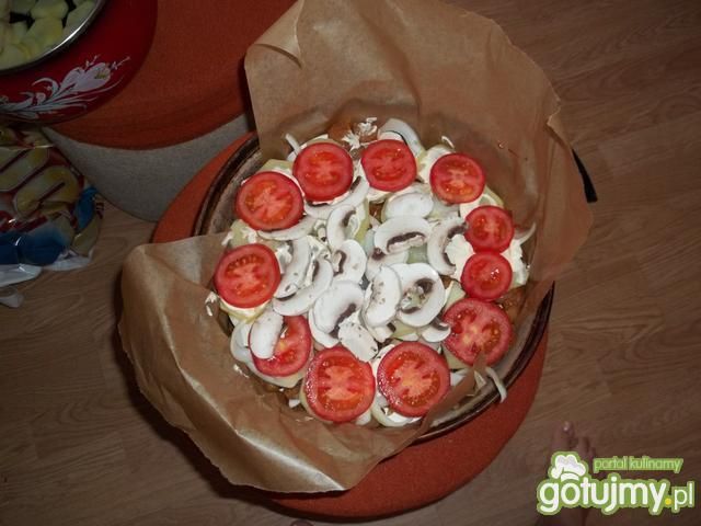 Zapiekanka z ziemniakami i kurczakiem