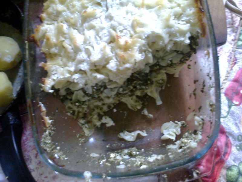 Zapiekanka ze szpinakiem 