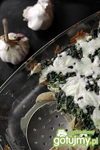 Zapiekanka ze szpinakiem i mozzarellą