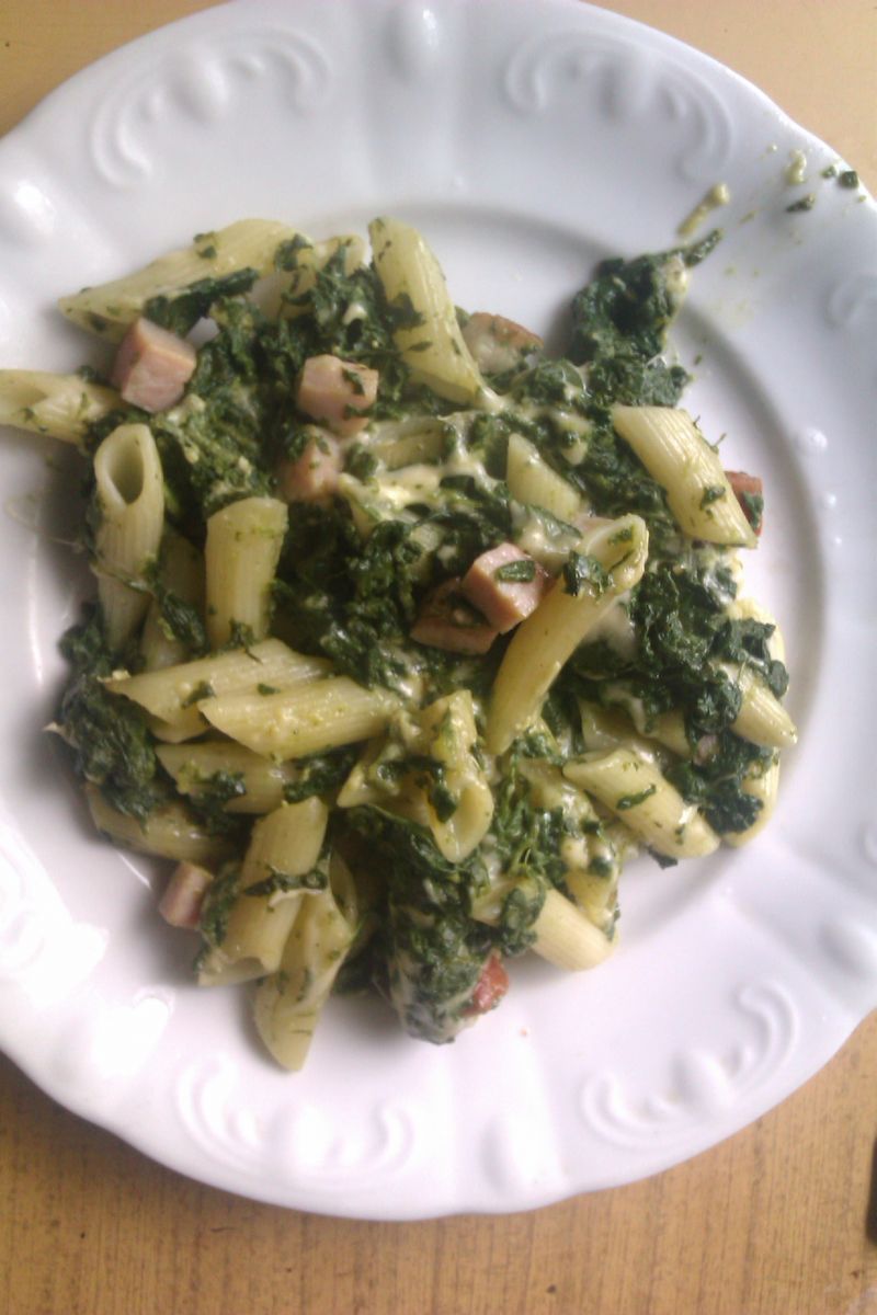 Zapiekanka ze szpinakiem i penne Zapiekanka ze szpinakiem i penne