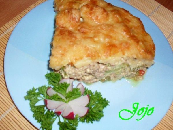 Zapiekanka ziemniaczana.