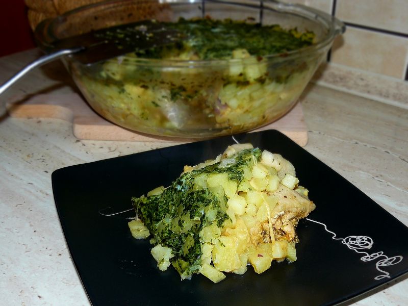 Zapiekanka ziemniaczana z dynią i kurczakiem Zapiekanka ziemniaczana z dynią i kurczakiem