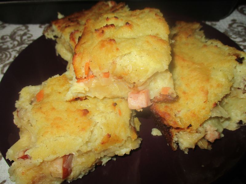 Zapiekanka ziemniaczana z kiszoną kapustą