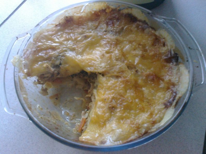 Zapiekanka ziemniaczana z kurczakiem