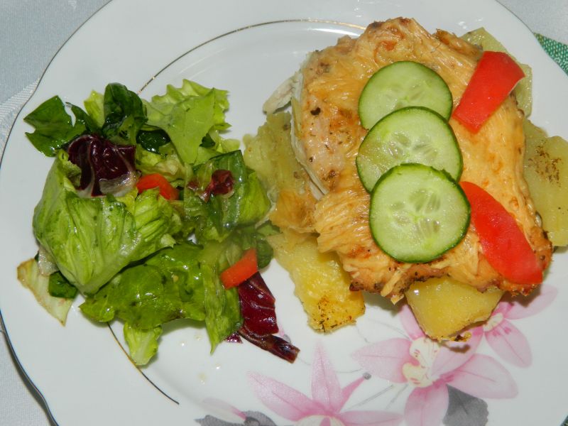 Zapiekanka ziemniaczana z kurczakiem