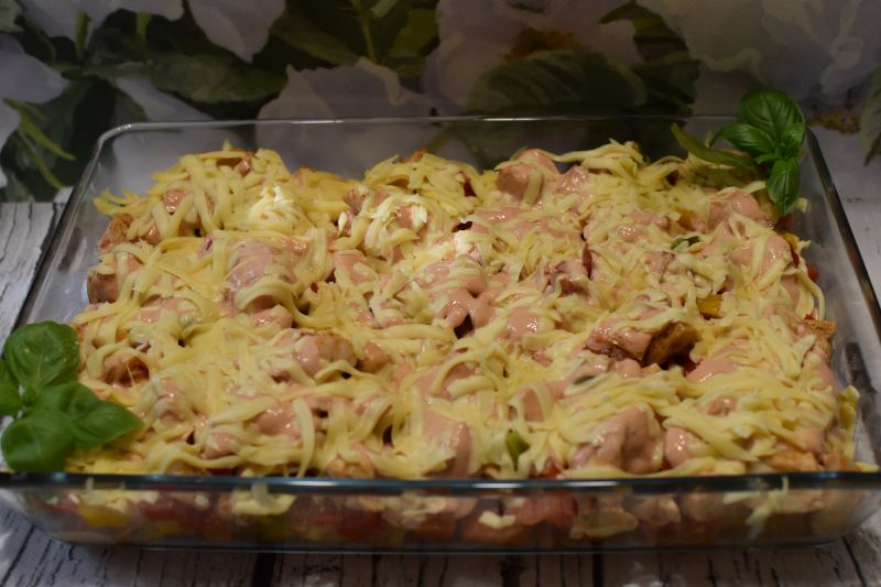 Zapiekanka  ziemniaczana z kurczakiem