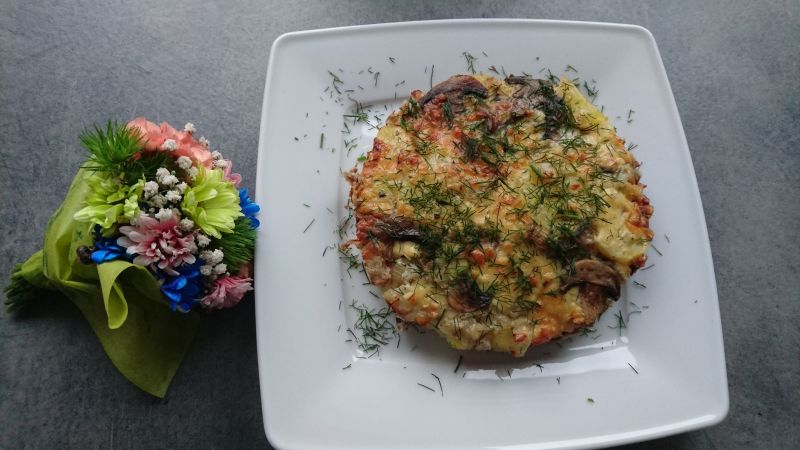 Zapiekanka ziemniaczana z pieczarkami