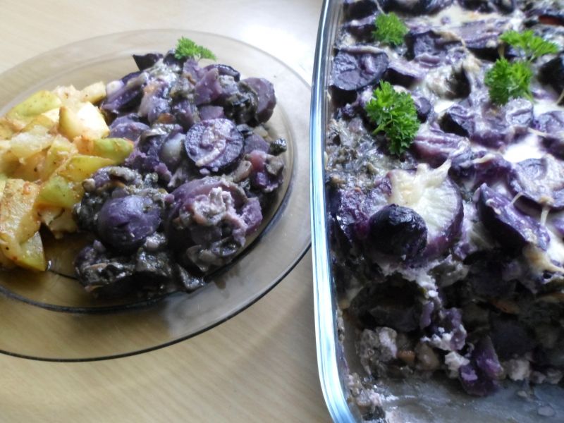 Zapiekanka ziemniaczana ze  grzybami leśnymi