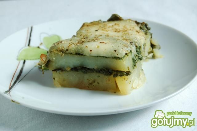 Zapiekanka ziemniaczana ze szpinakiem   