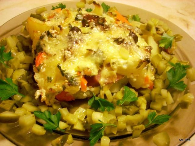 Zapiekanka ziemniaczano-marchewkowa