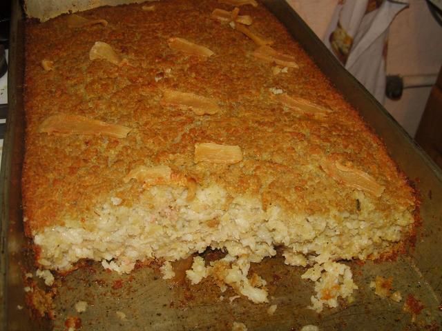 Zapiekanka ziemniaczano-ryżowa.