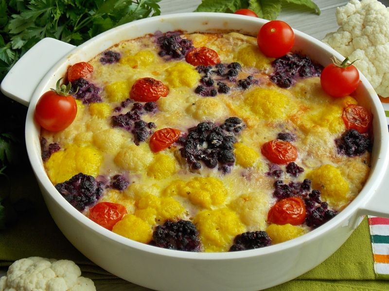 Zapiekany fioletowy kalafior 