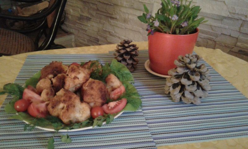 Zapiekany kalafior. Zapiekany kalafior.