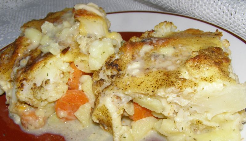 Zapiekany kalafior z ziemniakami