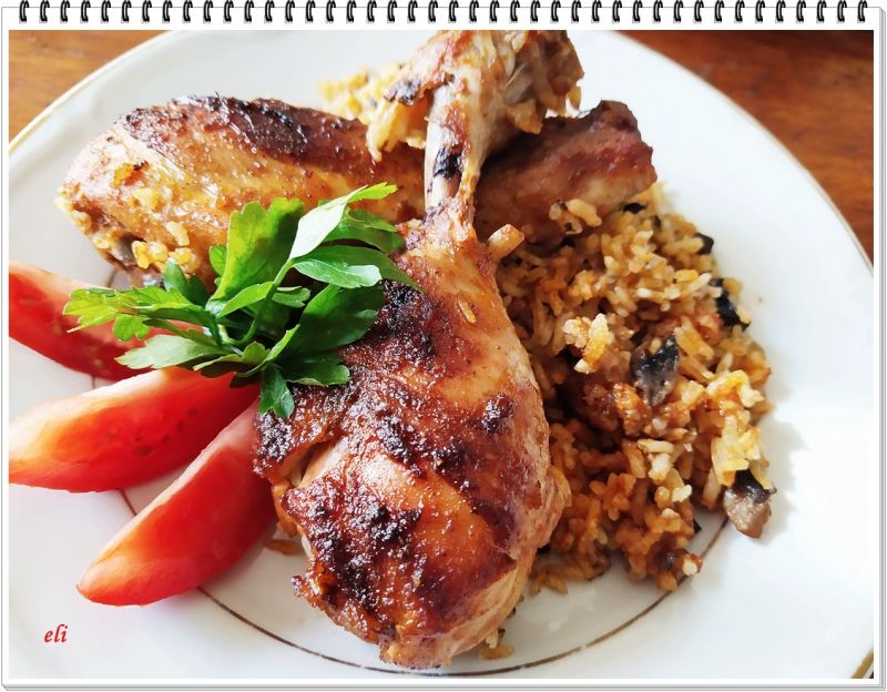 Zapiekany kurczak Eli z ryżem Zapiekany kurczak Eli z ryżem