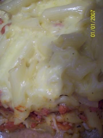 zapiekany makaron z mięsem