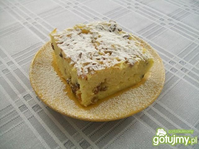 Zapiekany makaron z serem i rodzynkami Zapiekany makaron z serem i rodzynkami